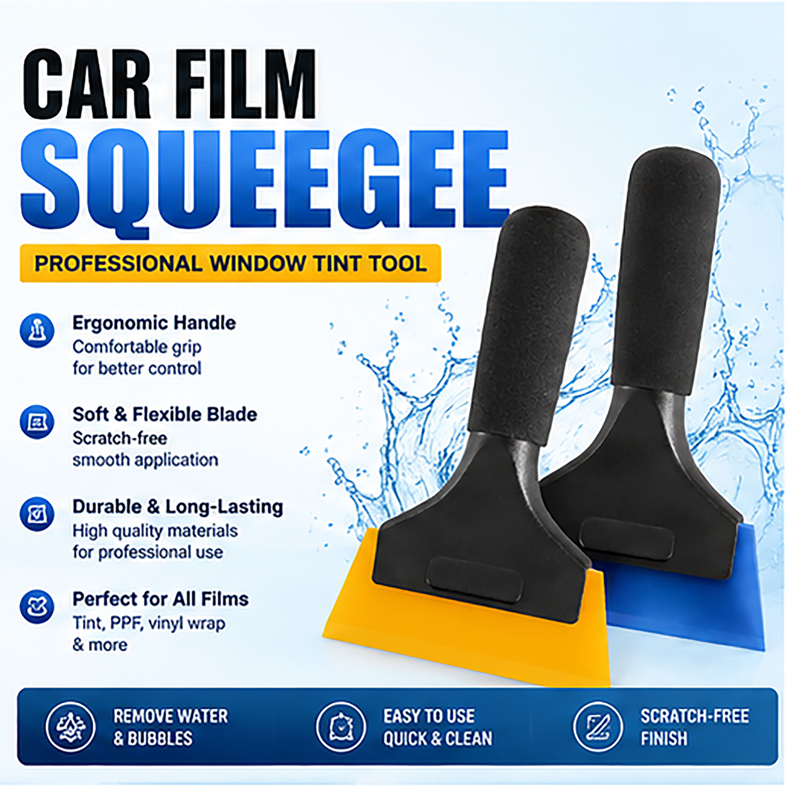 Air Bubble Remover - Car Anti Scratch Vinyl Wrap Squeegee