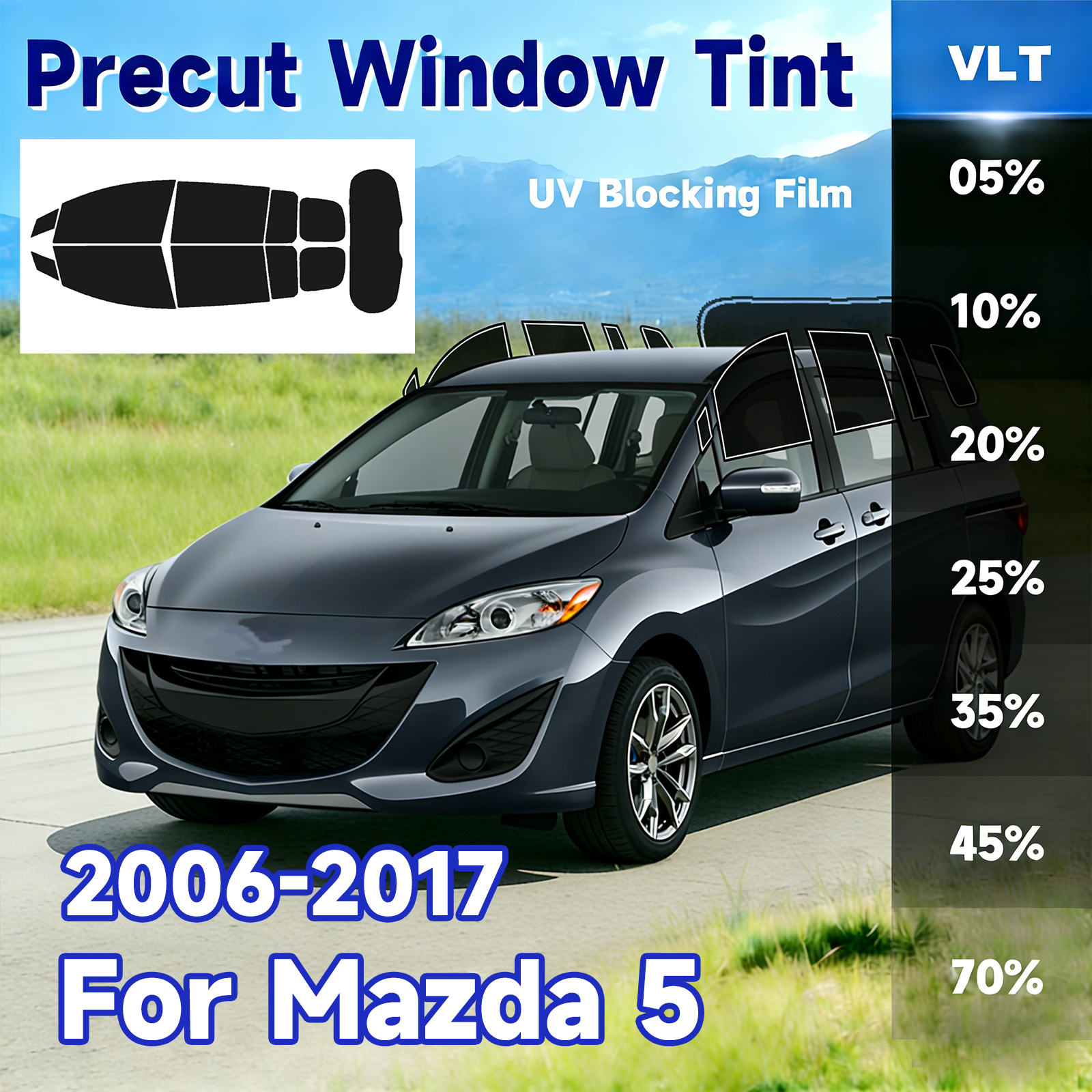 Precut Window Tint Car for Maz - огляд і ціна Privacy Screen Protector