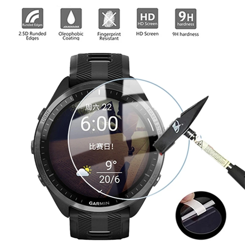 Tempered Glass For Garmin Fore - огляд і ціна Tempered Glass Screen 9H