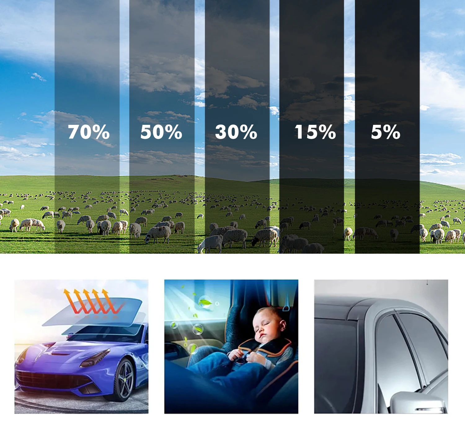 50cmx3m Car Window Privacy Tin - огляд і ціна Privacy Screen Protector