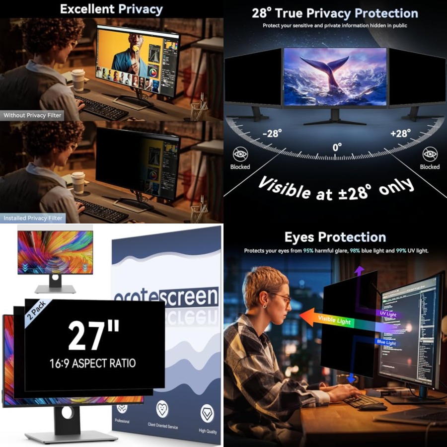 [2 Pack] Computer Privacy Scre - огляд і ціна Privacy Filter 2Pack
