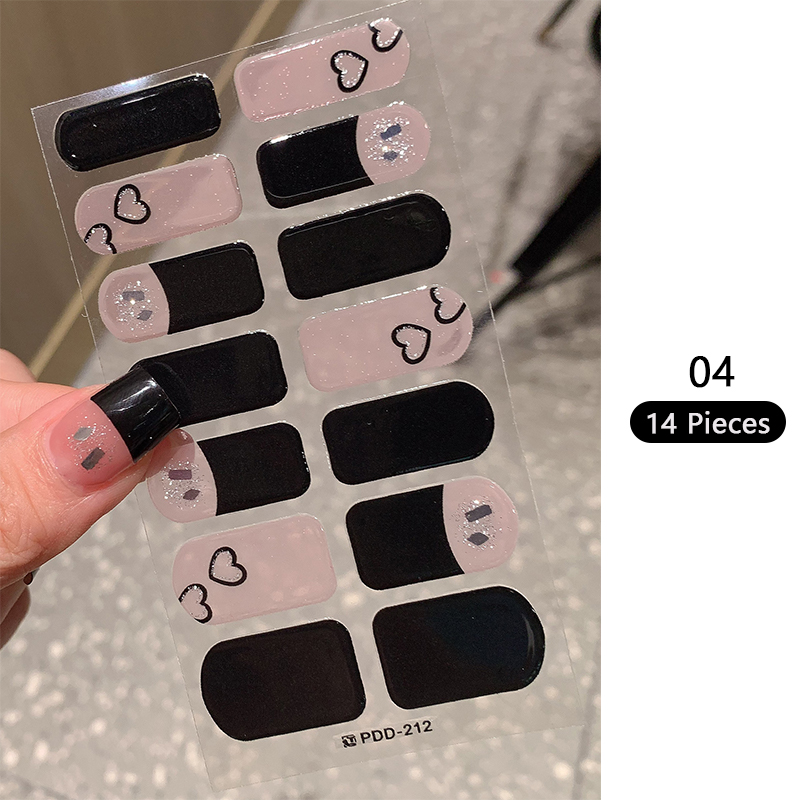 Baking-free Pink Nail Stickers - огляд і ціна Full Cover Adhesive