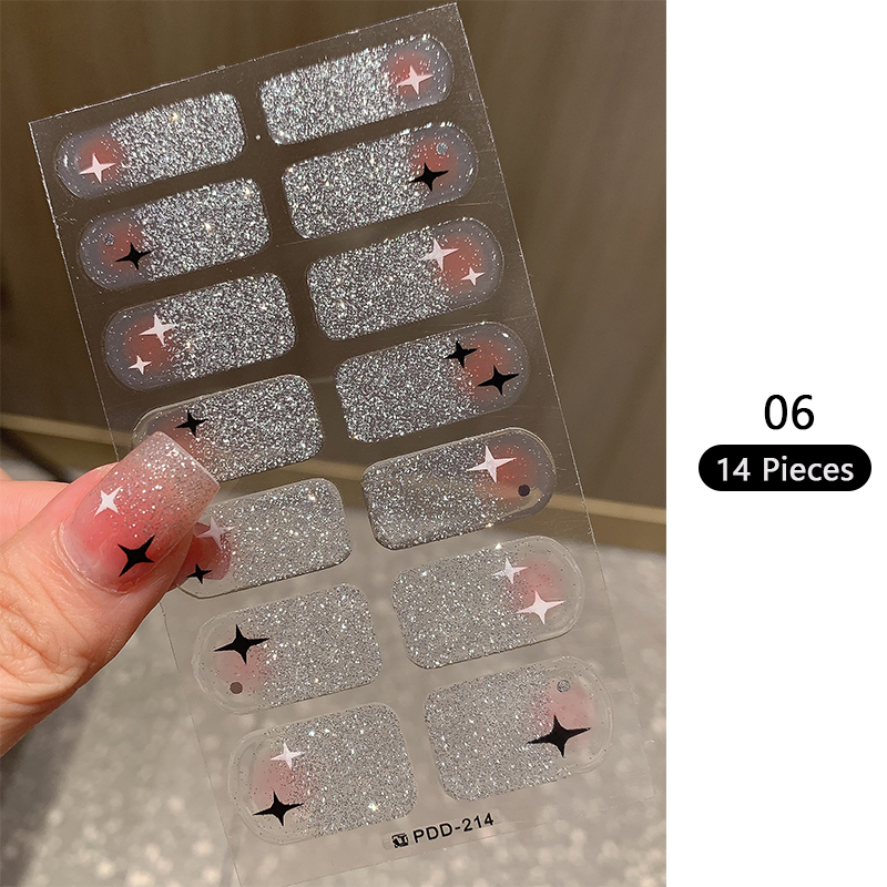 Baking-free Pink Nail Stickers - огляд і ціна Full Cover Adhesive