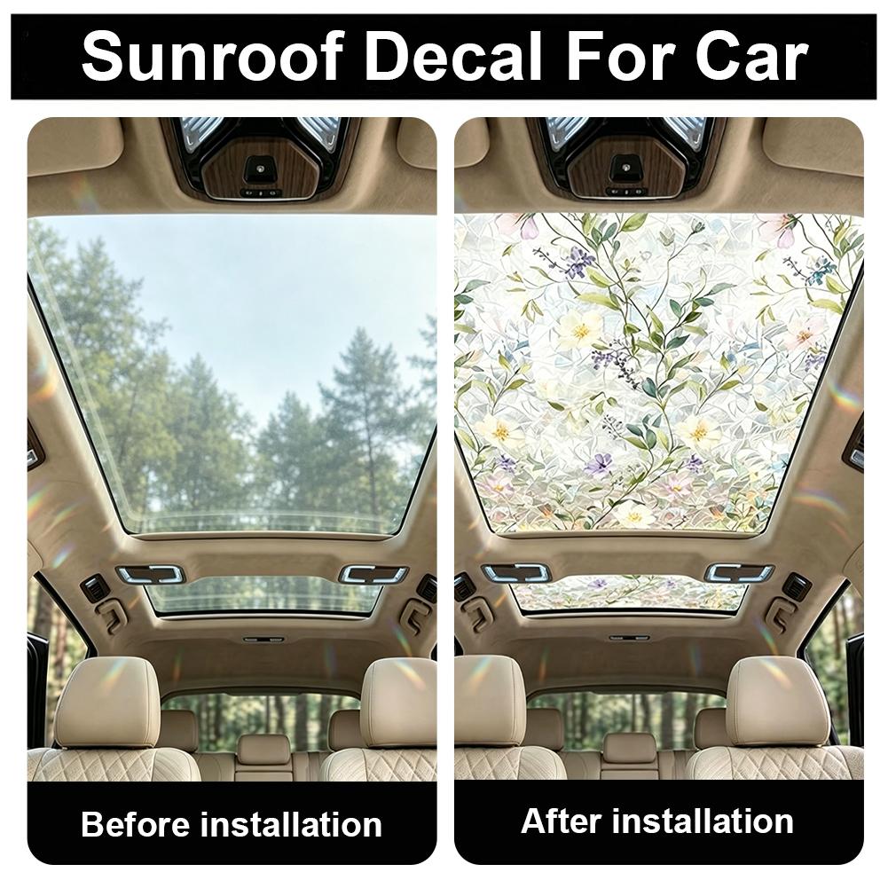 Floral Stained Glass Car Sunro - огляд і ціна Privacy Screen Protector