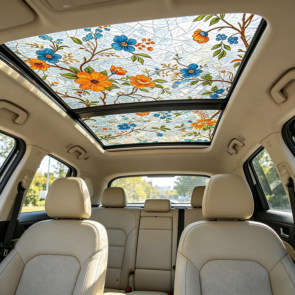 Floral Stained Glass Car Sunro - огляд і ціна Privacy Screen Protector