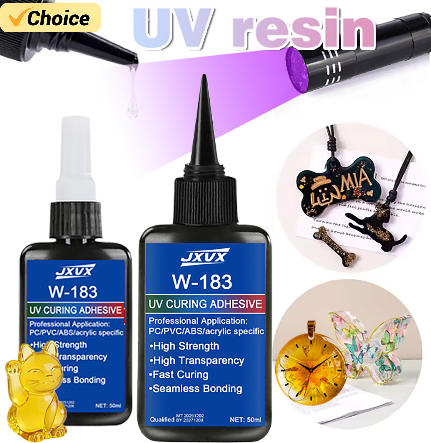 50ml Clear UV Resin Kit Hard T - огляд і ціна Liquid Uv Glue Kit